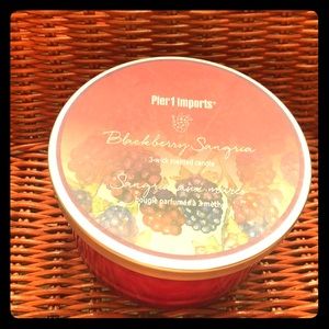 Pier 1 3-wick candle blackberry sangria